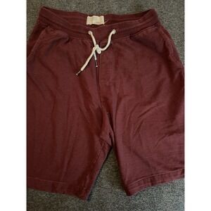Free Planet Knit Sweat Shorts Men's Size L Red Casual Sweat Shorts Pocket